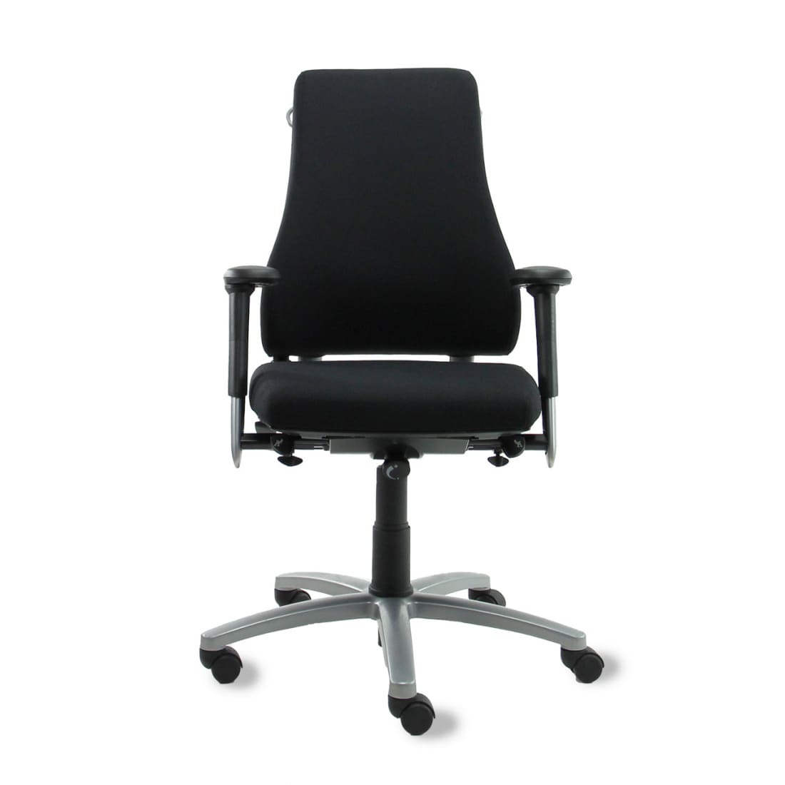 Bureaustoel BMA Axia Pro extra hoog - met kledinghanger - zwart met nieuwe stof (Refurbished)