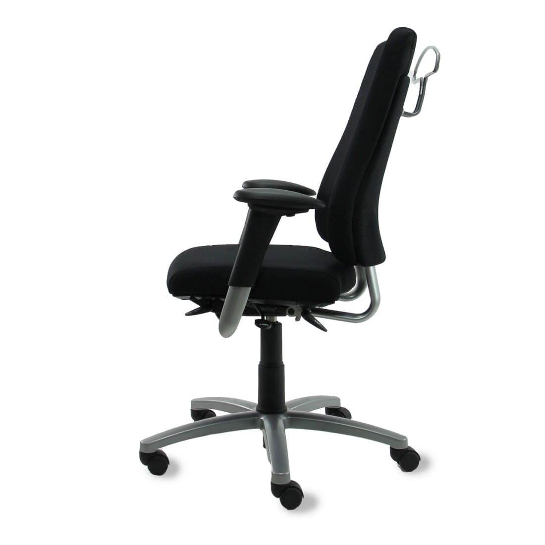 Bureaustoel BMA Axia Pro extra hoog - met kledinghanger - zwart met nieuwe stof (Refurbished)