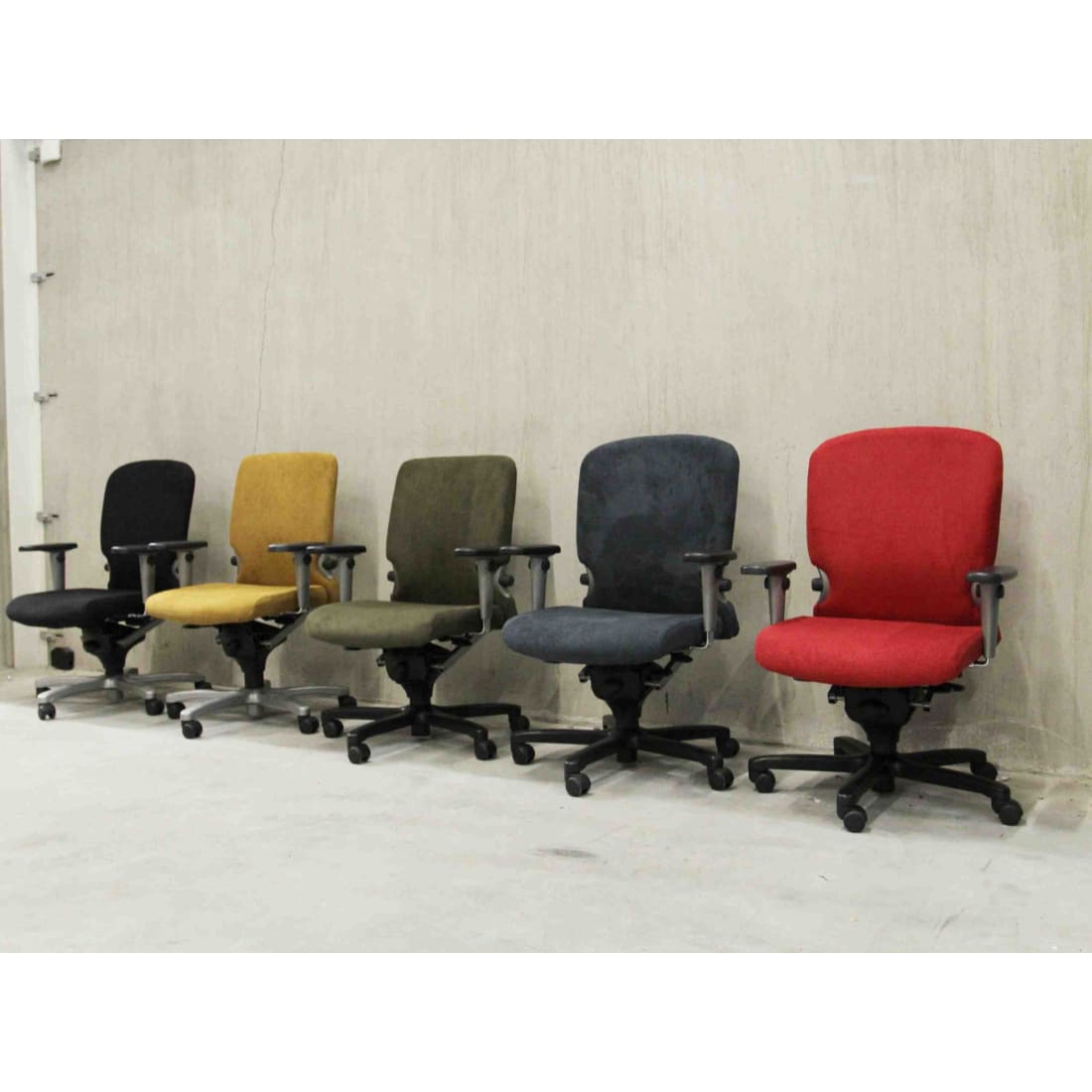 Ergonomische gele bureaustoel Regain Comforto 77 NPR1813 - zwart onderstel (Refurbished)