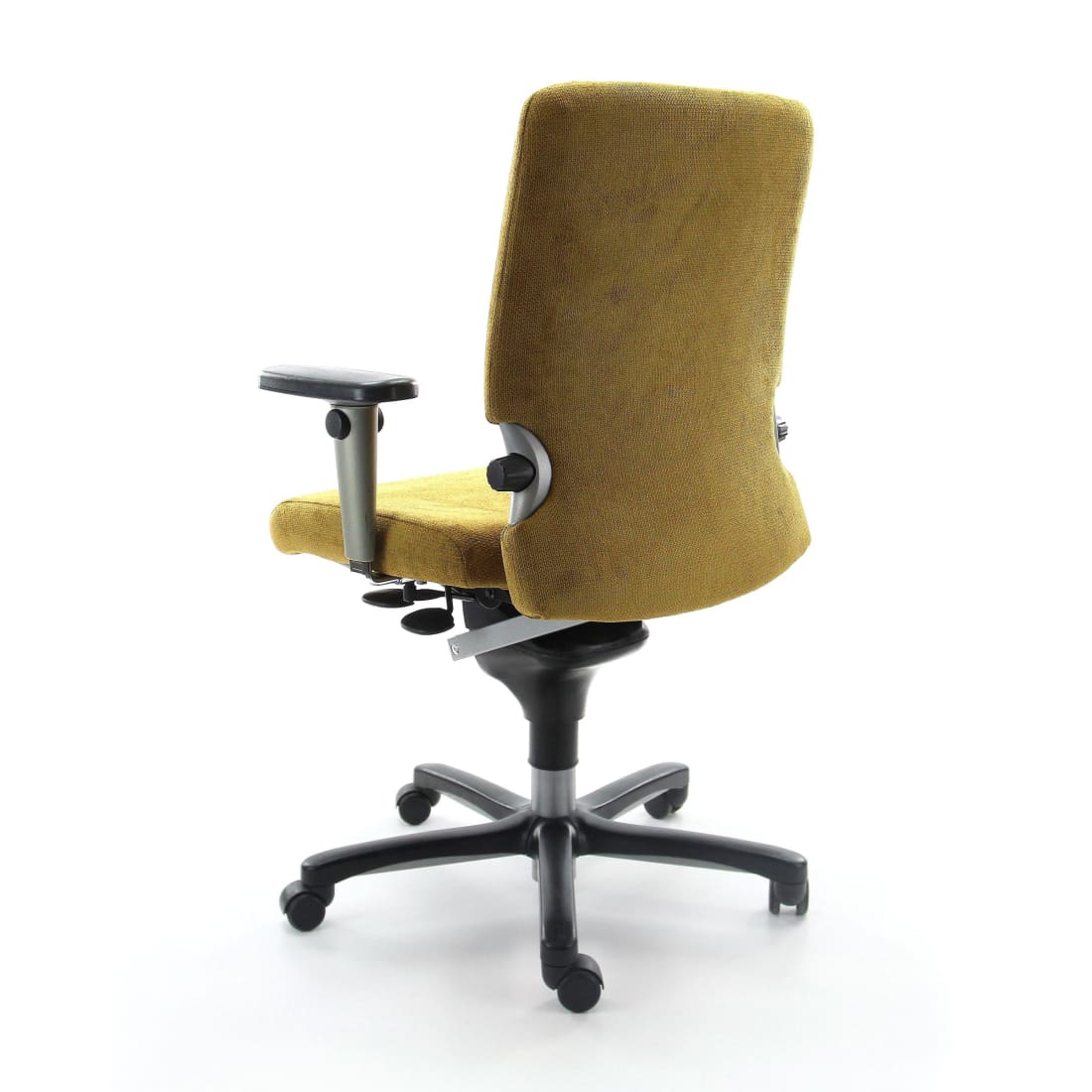 Ergonomische gele bureaustoel Regain Comforto 77 NPR1813 - zwart onderstel (Refurbished)