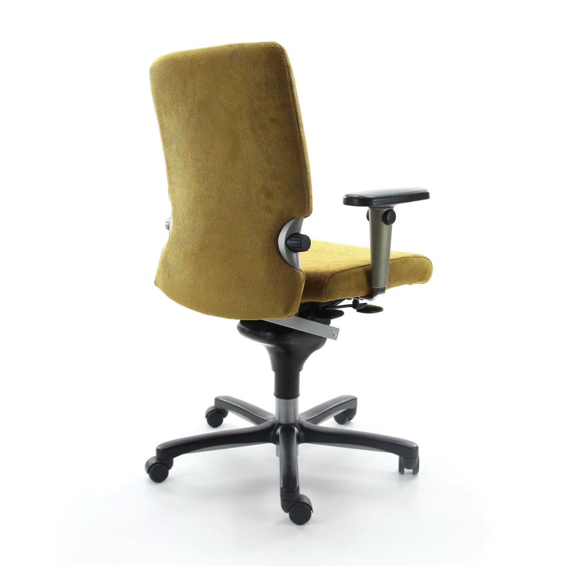Ergonomische gele bureaustoel Regain Comforto 77 NPR1813 - zwart onderstel (Refurbished)