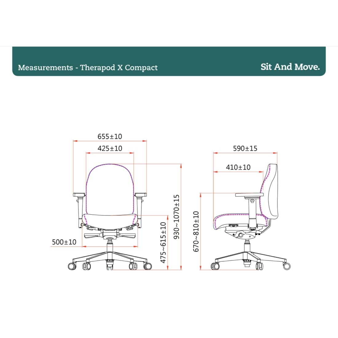 Bureaustoel Therapod X Compact lichtgrijs (N)EN 1335 (Refurbished)