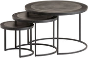 Siena salontafelset van 2, zwart - Rond