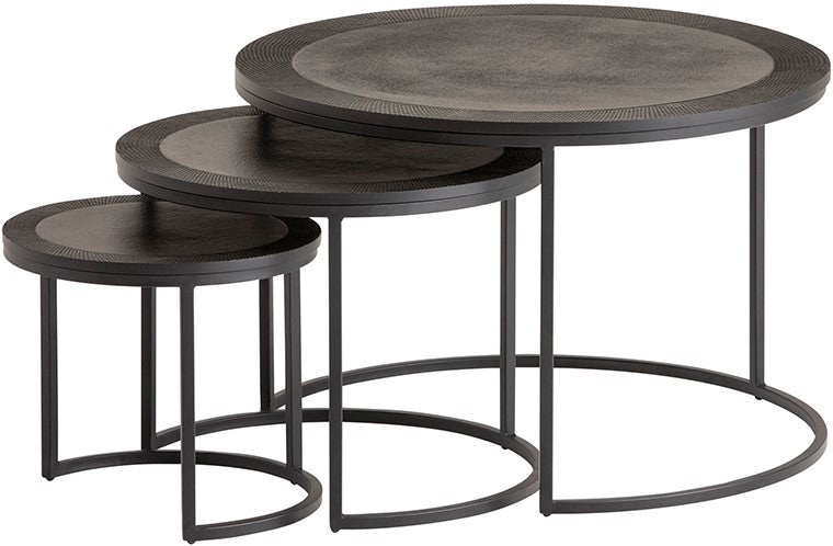 Siena salontafelset van 2, zwart - Rond