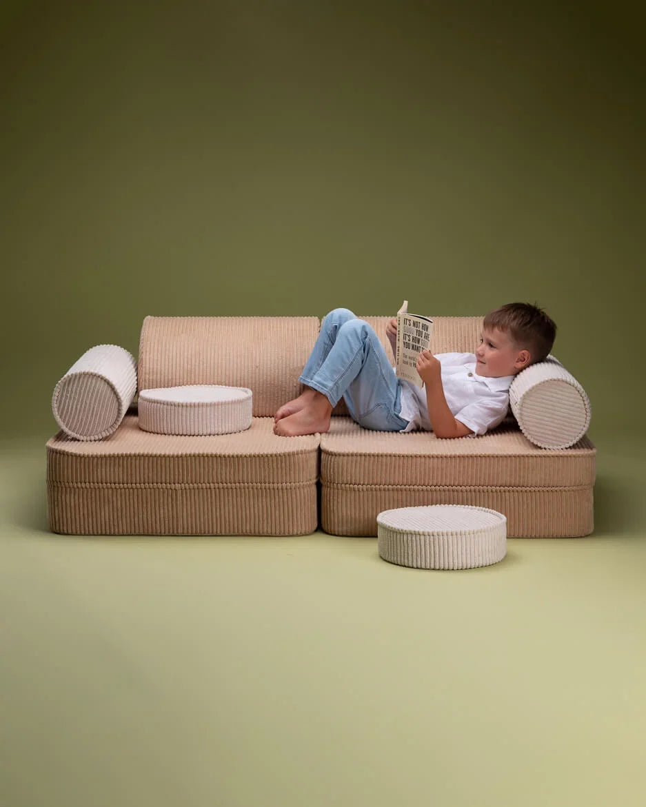 Wigiwama Brown Sugar Settee - speelbank - kinderbank, licht bruin