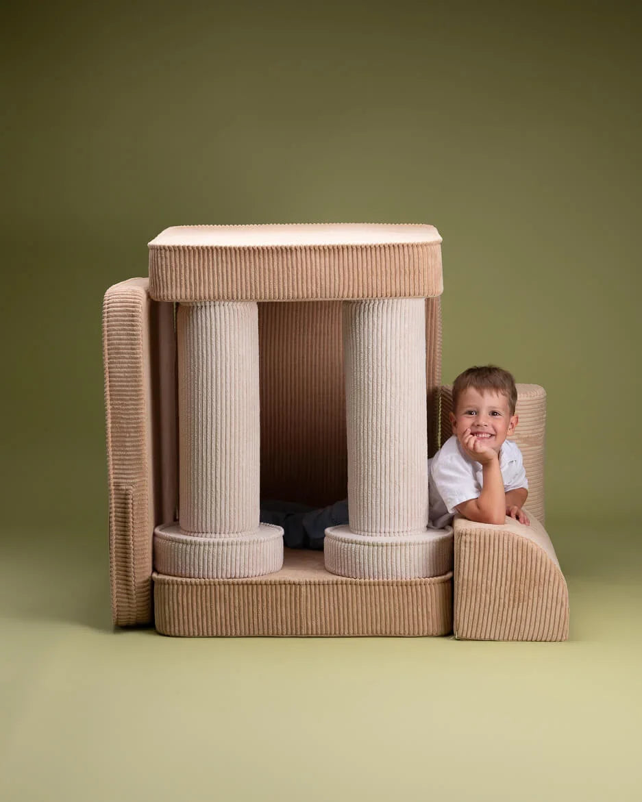 Wigiwama Brown Sugar Settee - speelbank - kinderbank, licht bruin