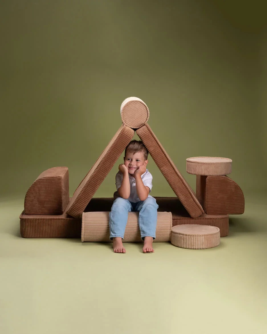 Wigiwama Toffee Settee - speelbank - kinderbank, bruin