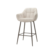 Hoge barkruk off-white met armleuning (set van 2)