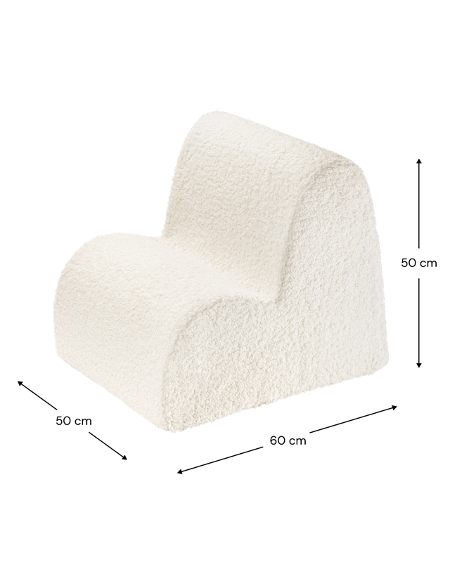 Wigiwama Crème-witte wolkenstoel