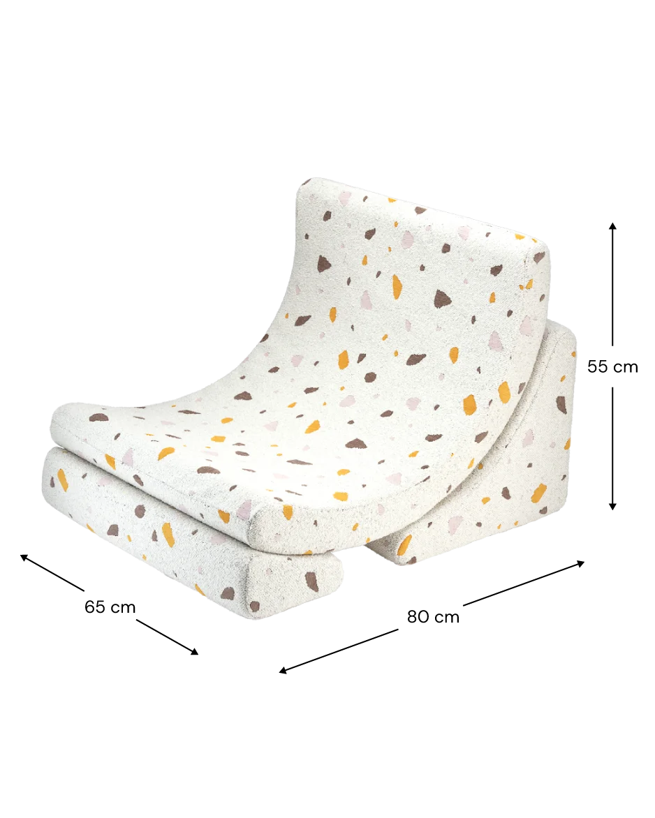 Wigiwama Terrazzo Moon Chair - Meerkleurig