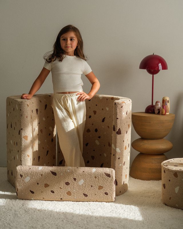 Wigiwama Terrazzo Moon Chair - Bruin