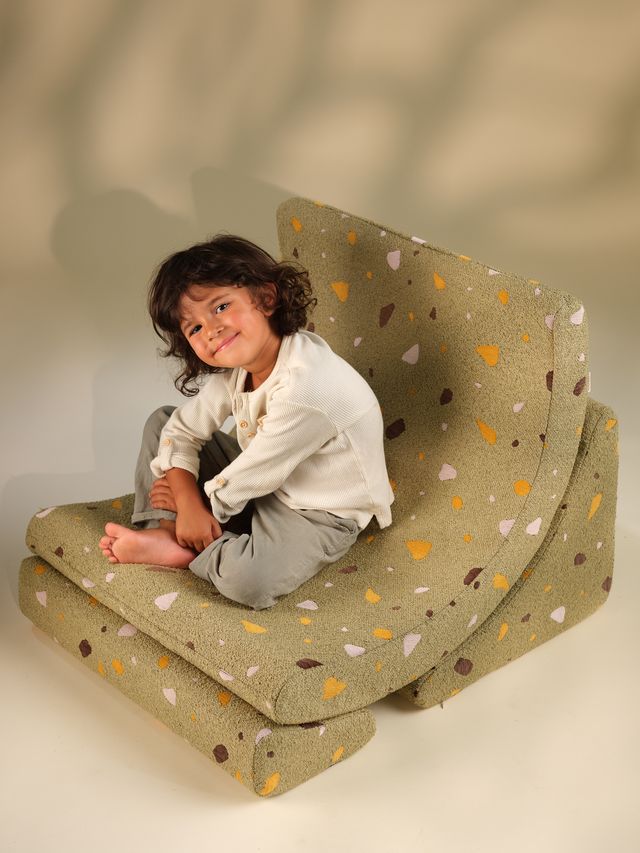 Wigiwama Terrazzo Moon Chair - Groen