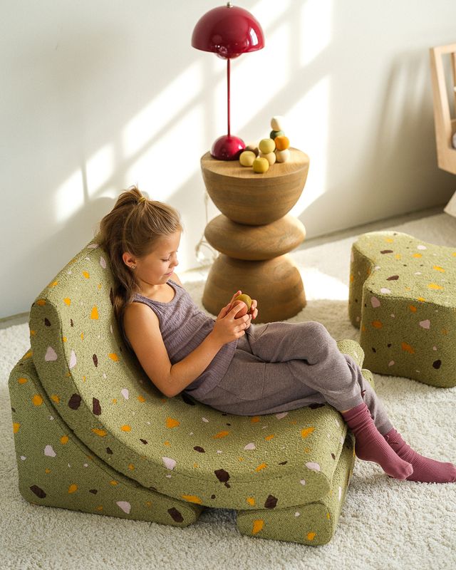 Wigiwama Terrazzo Moon Chair - Groen