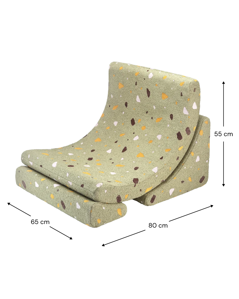 Wigiwama Terrazzo Moon Chair - Groen