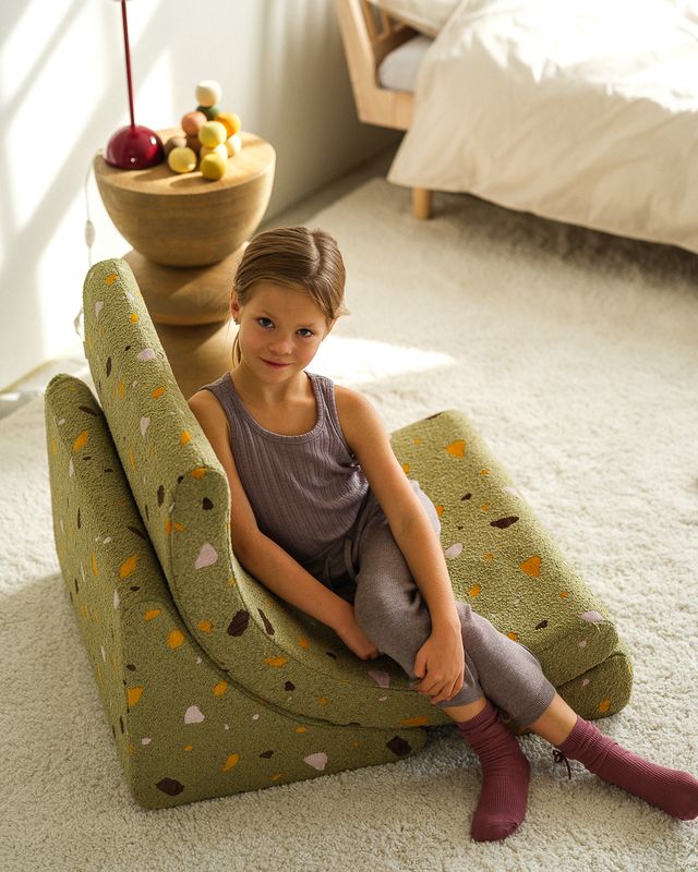 Wigiwama Terrazzo Moon Chair - Groen