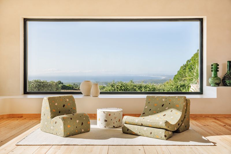 Wigiwama Terrazzo Moon Chair - Groen