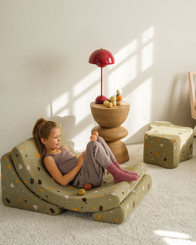 Wigiwama Terrazzo Cloud poef - groen