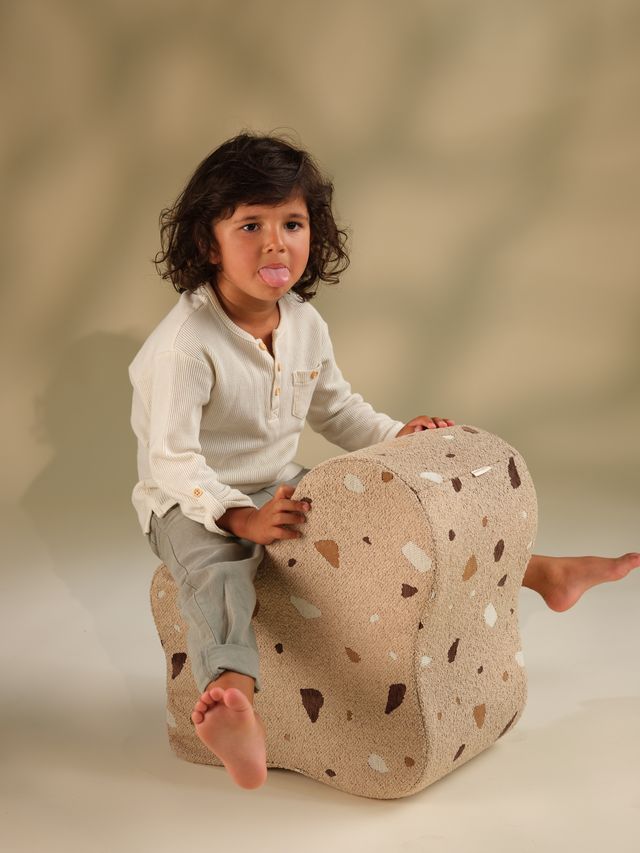 Wigiwama Terrazzo Cloud poef - bruin