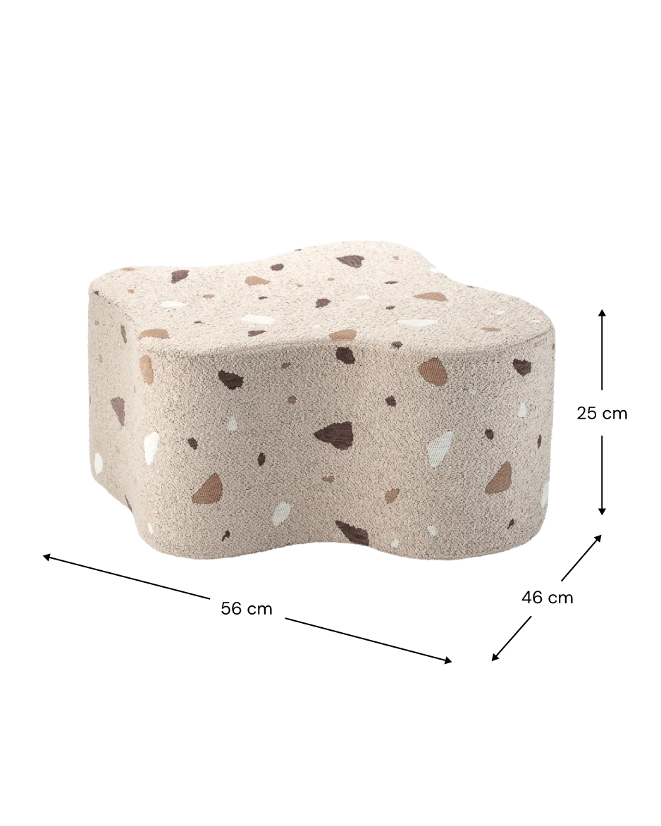 Wigiwama Terrazzo Cloud poef - bruin