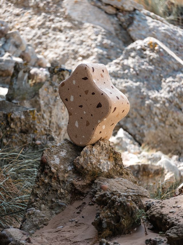 Wigiwama Terrazzo Cloud poef - bruin