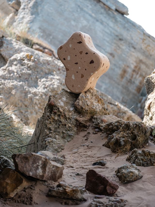 Wigiwama Terrazzo Cloud poef - bruin