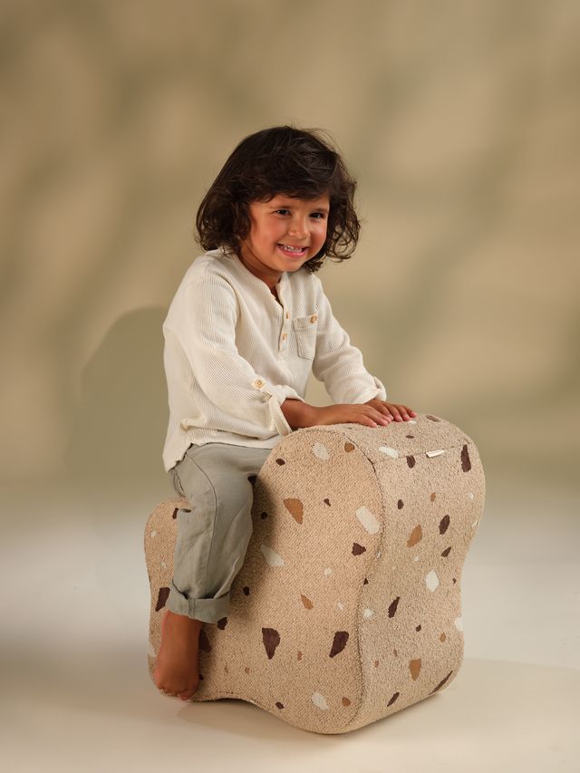 Wigiwama Terrazzo Cloud poef - bruin