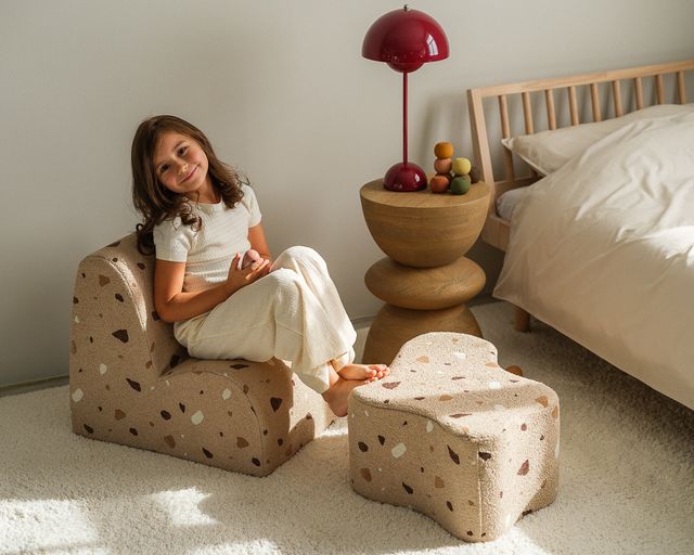 Wigiwama Terrazzo Cloud poef - bruin