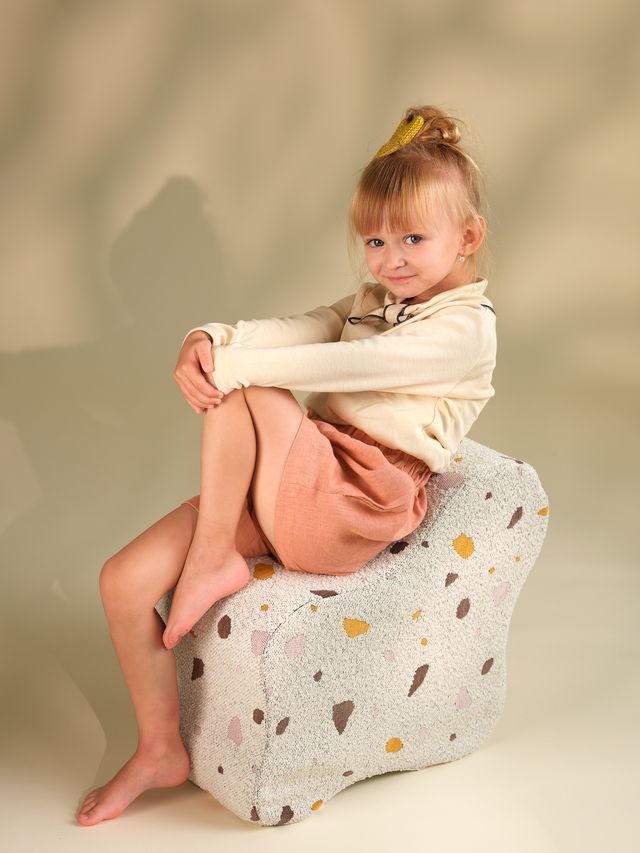 Wigiwama Terrazzo Cloud Poef - Meerkleurig