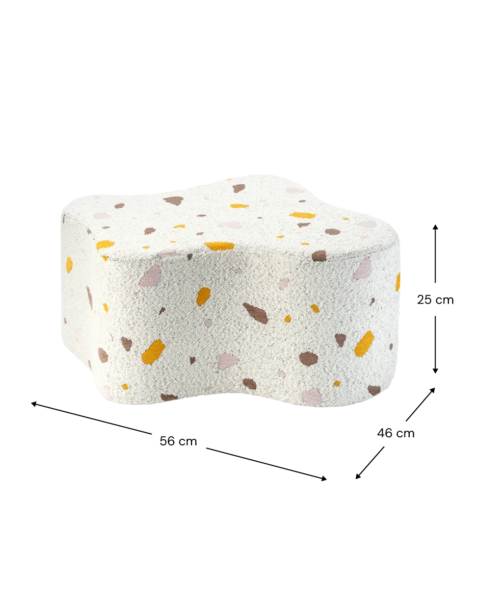 Wigiwama Terrazzo Cloud Poef - Meerkleurig