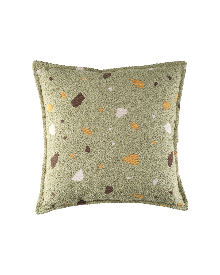 Wigiwama Terrazzo Block kussen - groen