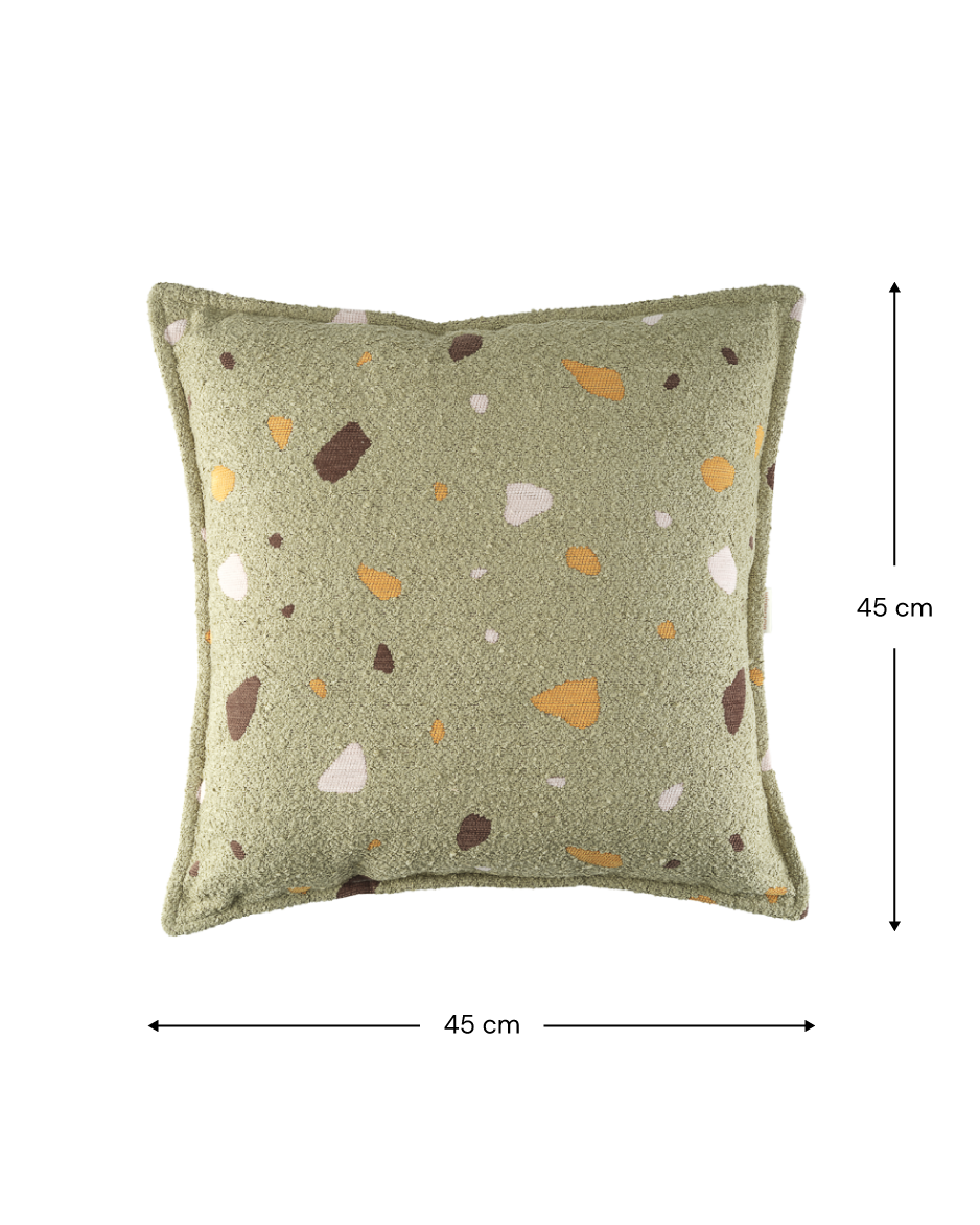 Wigiwama Terrazzo Block kussen - groen