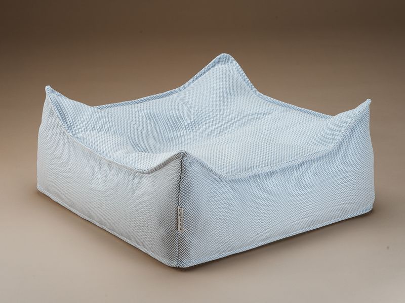 Wigiwama vierkante buiten poef - blauw