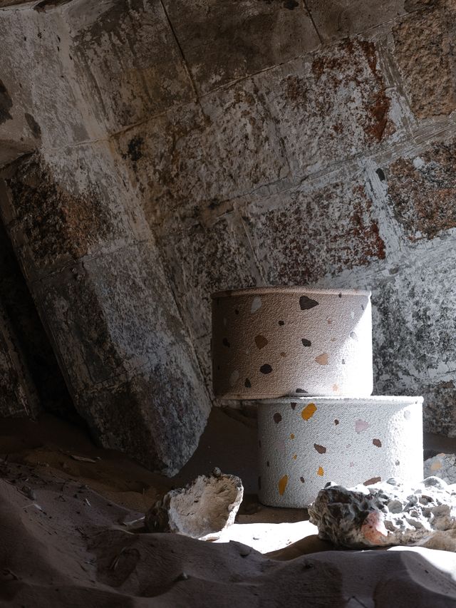 Wigiwama Terrazzo marmeren poef