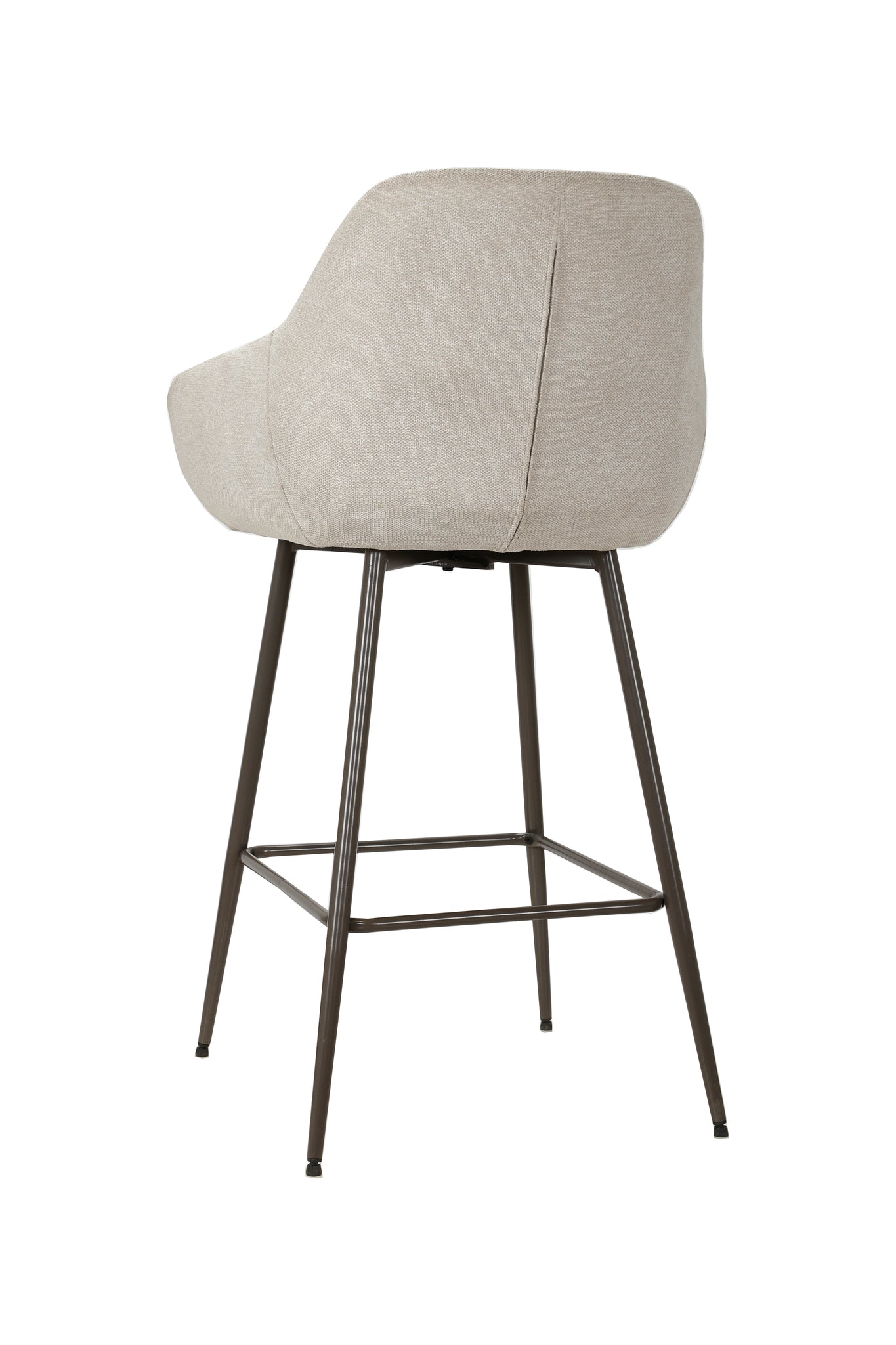 Hoge barkruk off-white met armleuning (set van 2)