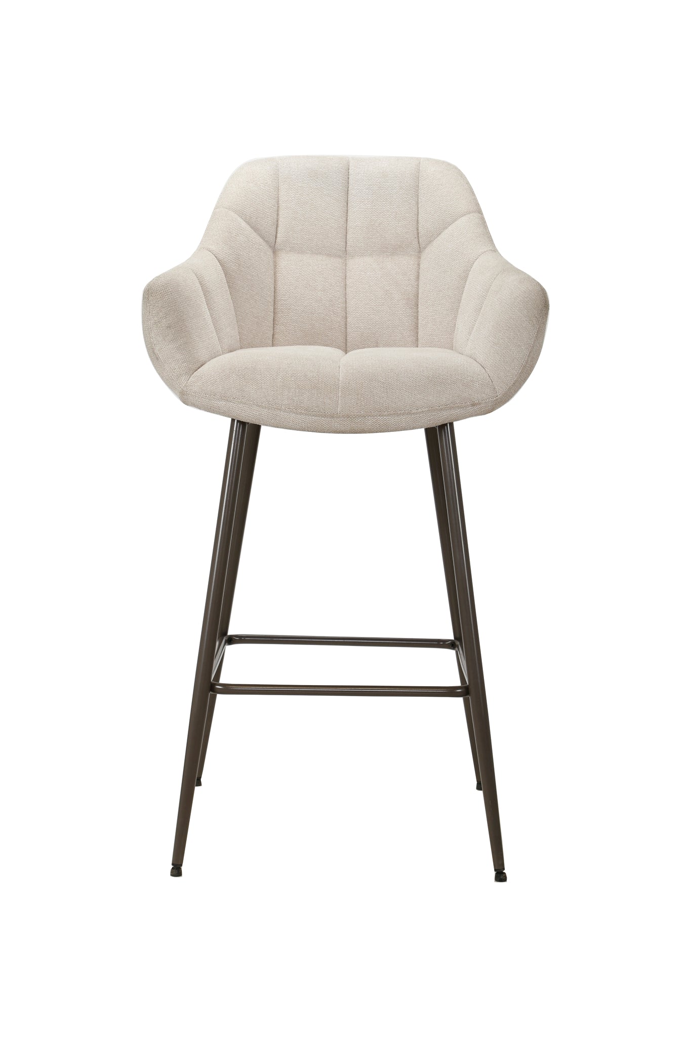 Hoge barkruk off-white met armleuning (set van 2)