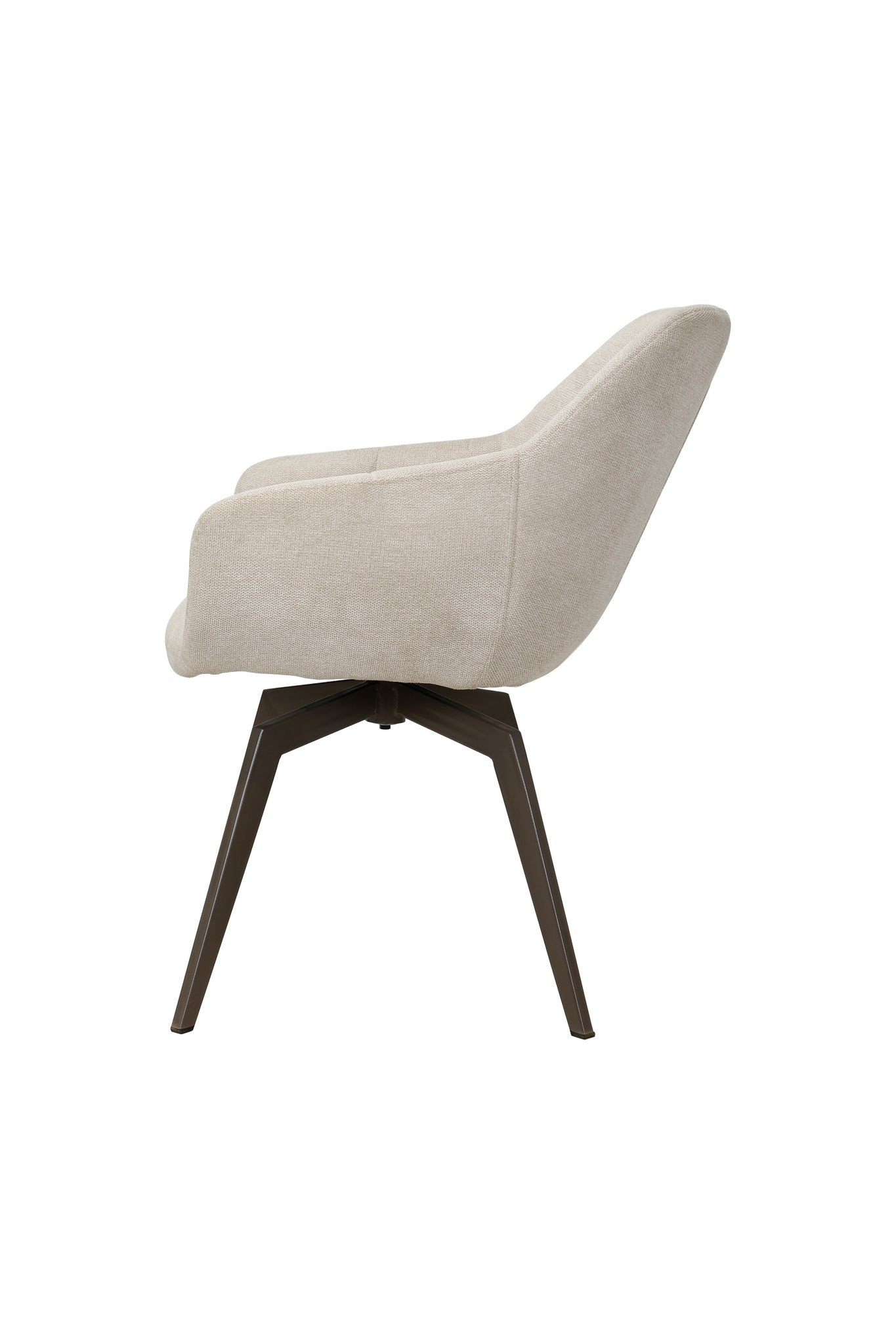 Eetkamerstoel offwhite met draaifunctie (set van 2)