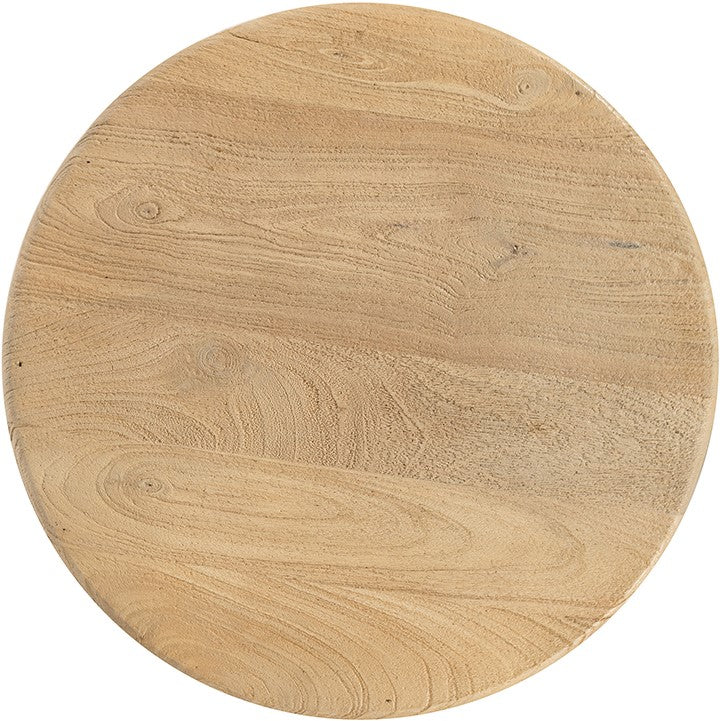 Bijzettafel Ø50, Acacia Groovy Naturel