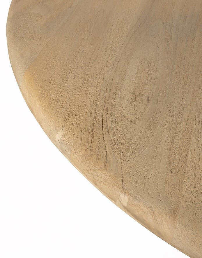 Eetkamertafel Ø130, Acaciahout Groovy Naturel
