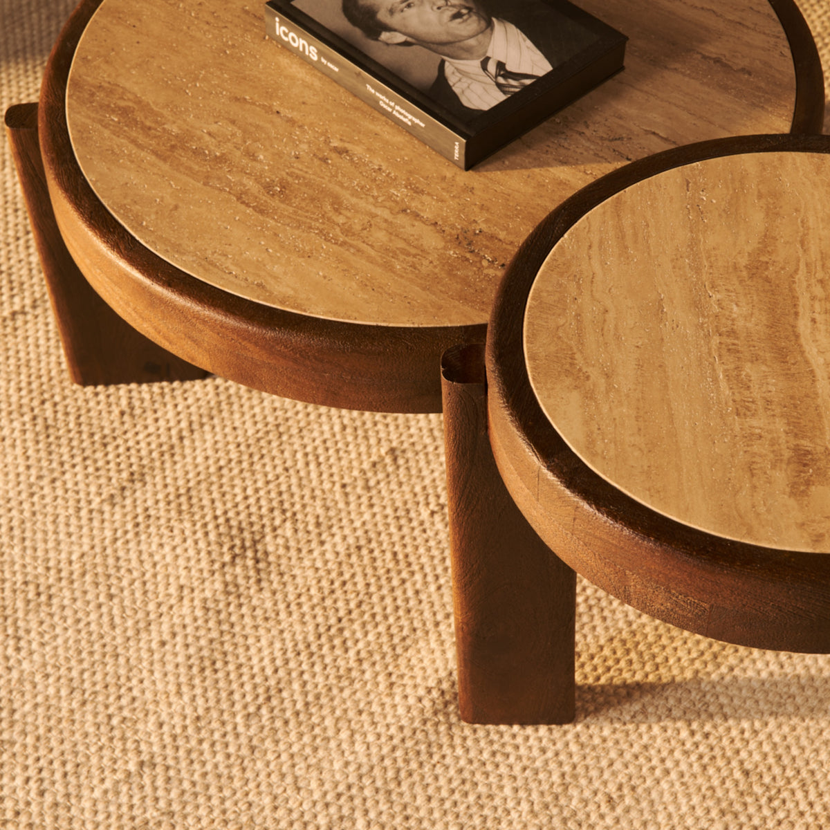Salontafel Bora - Ø 75 cm, bruin