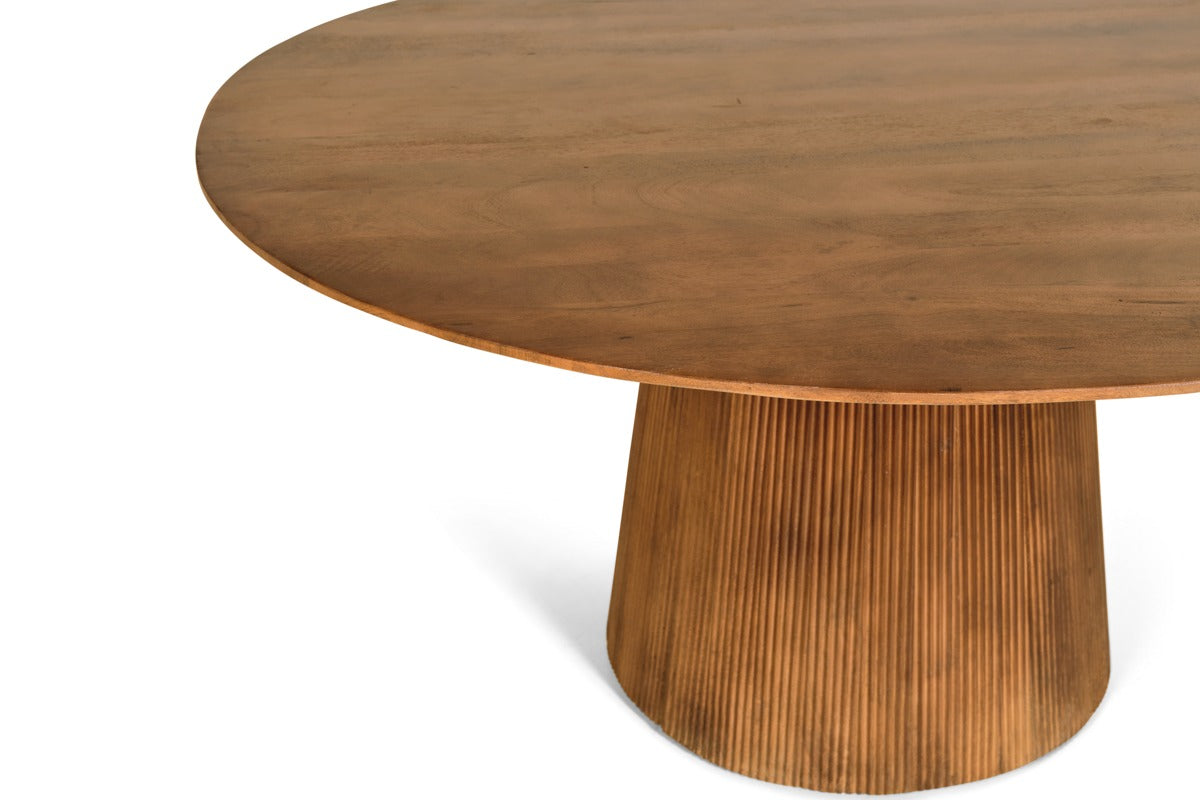 Mokka ronde eettafel lichtbruin - Ø 120 cm