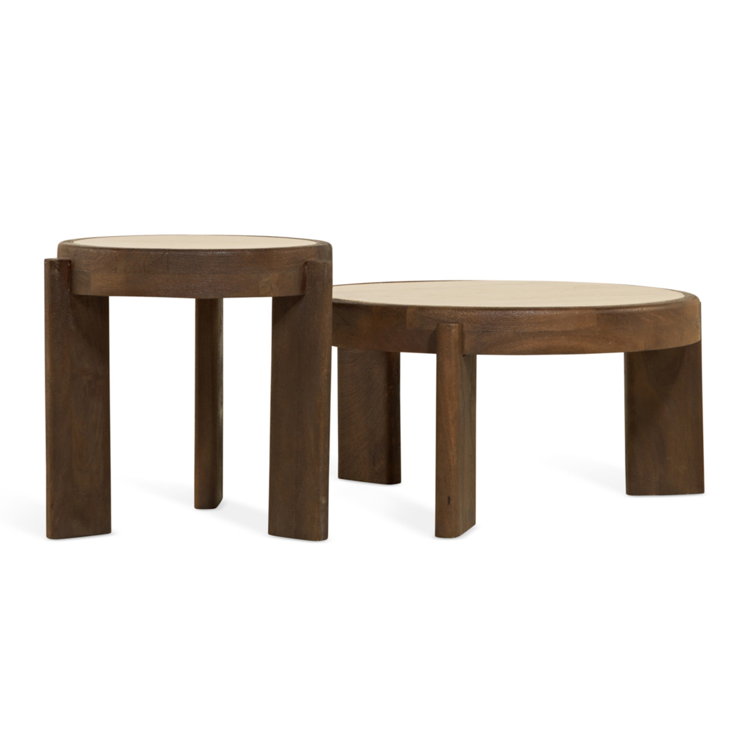 Bijzettafel Bora - Ø50cm Bruin