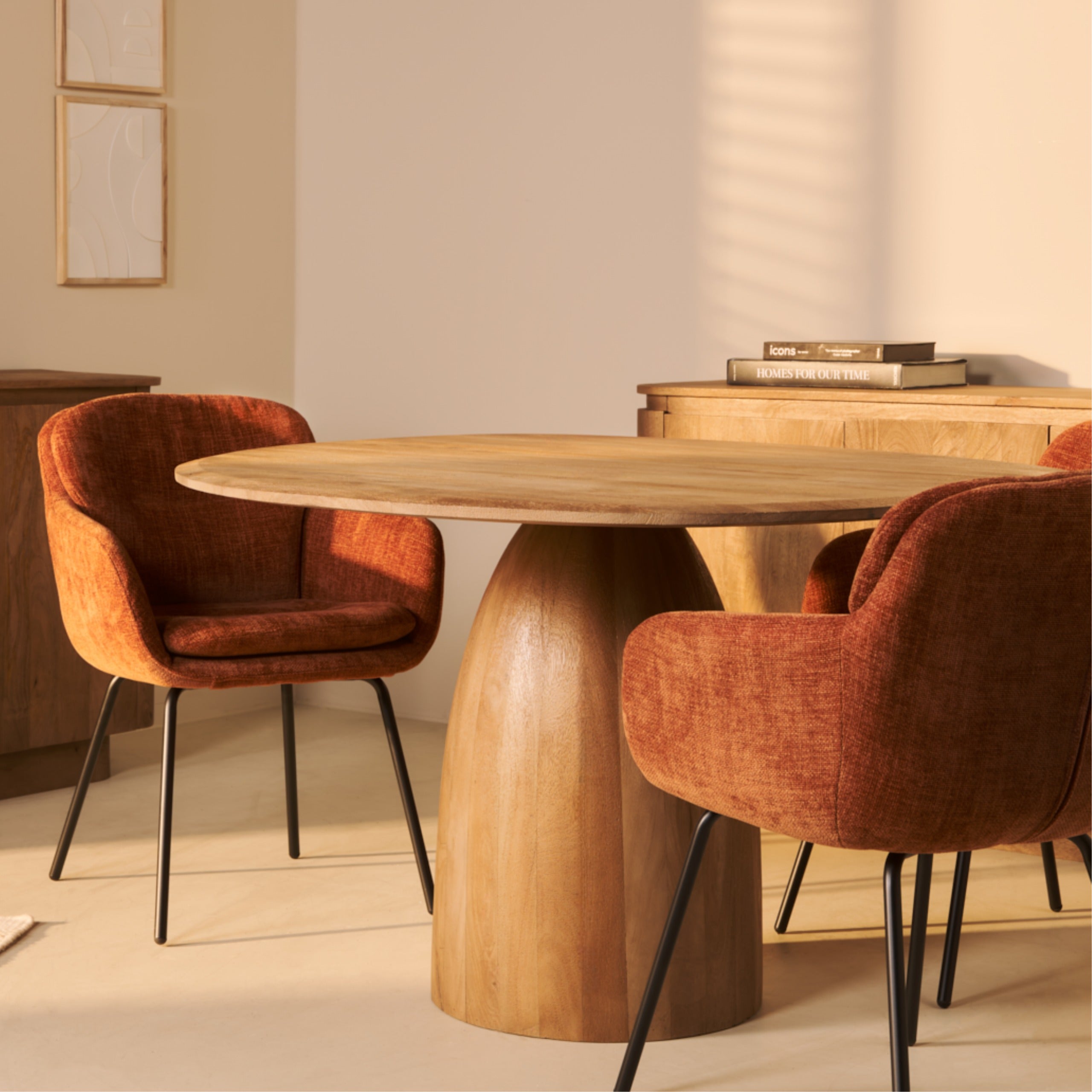 Eettafel Bora - Ø140cm Naturel