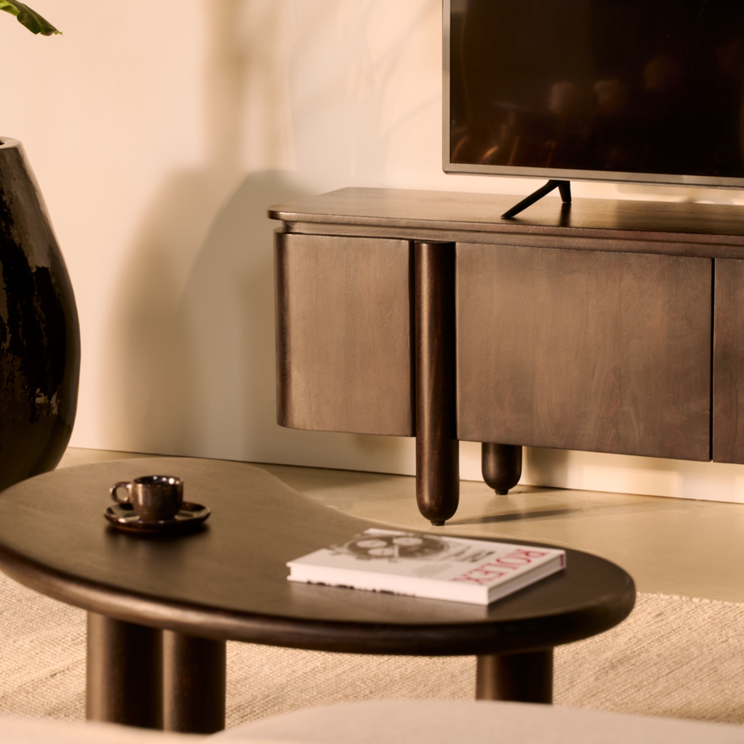 TV-meubel Rondo - 175 cm donkerbruin