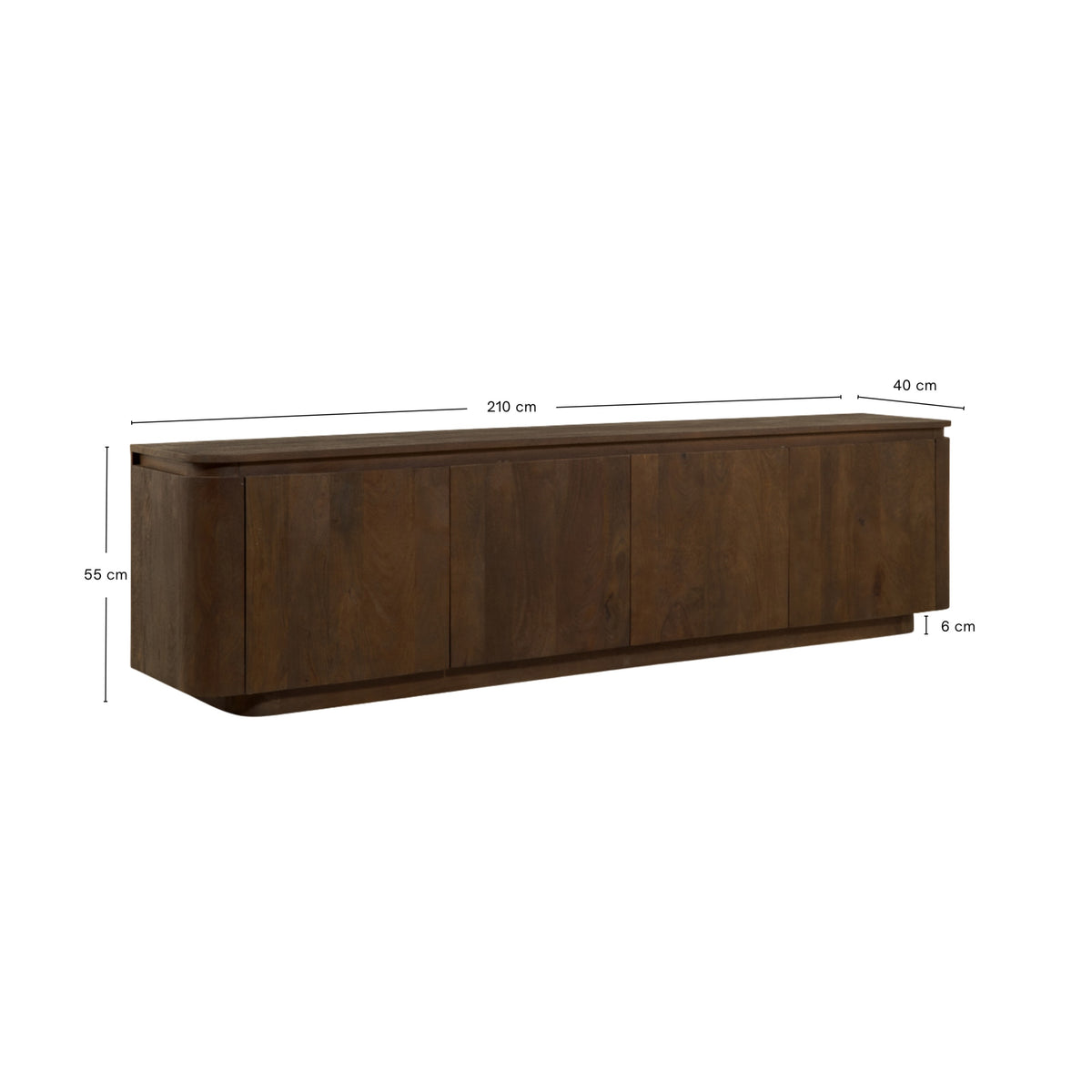 TV-meubel Bora - 210 cm bruin