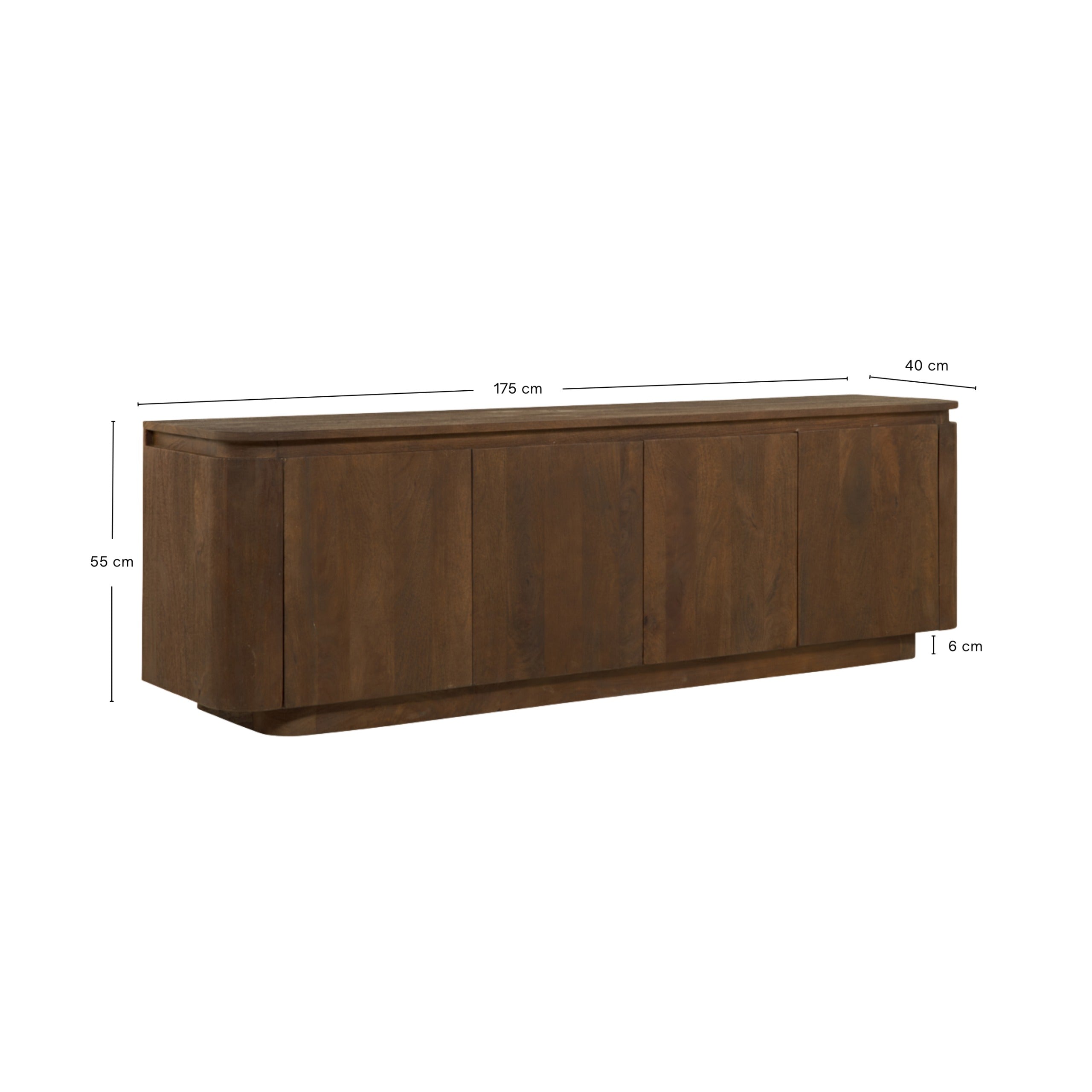TV-meubel Bora - 175 cm bruin