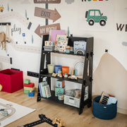 Montessori speelgoedkast, zwart hout