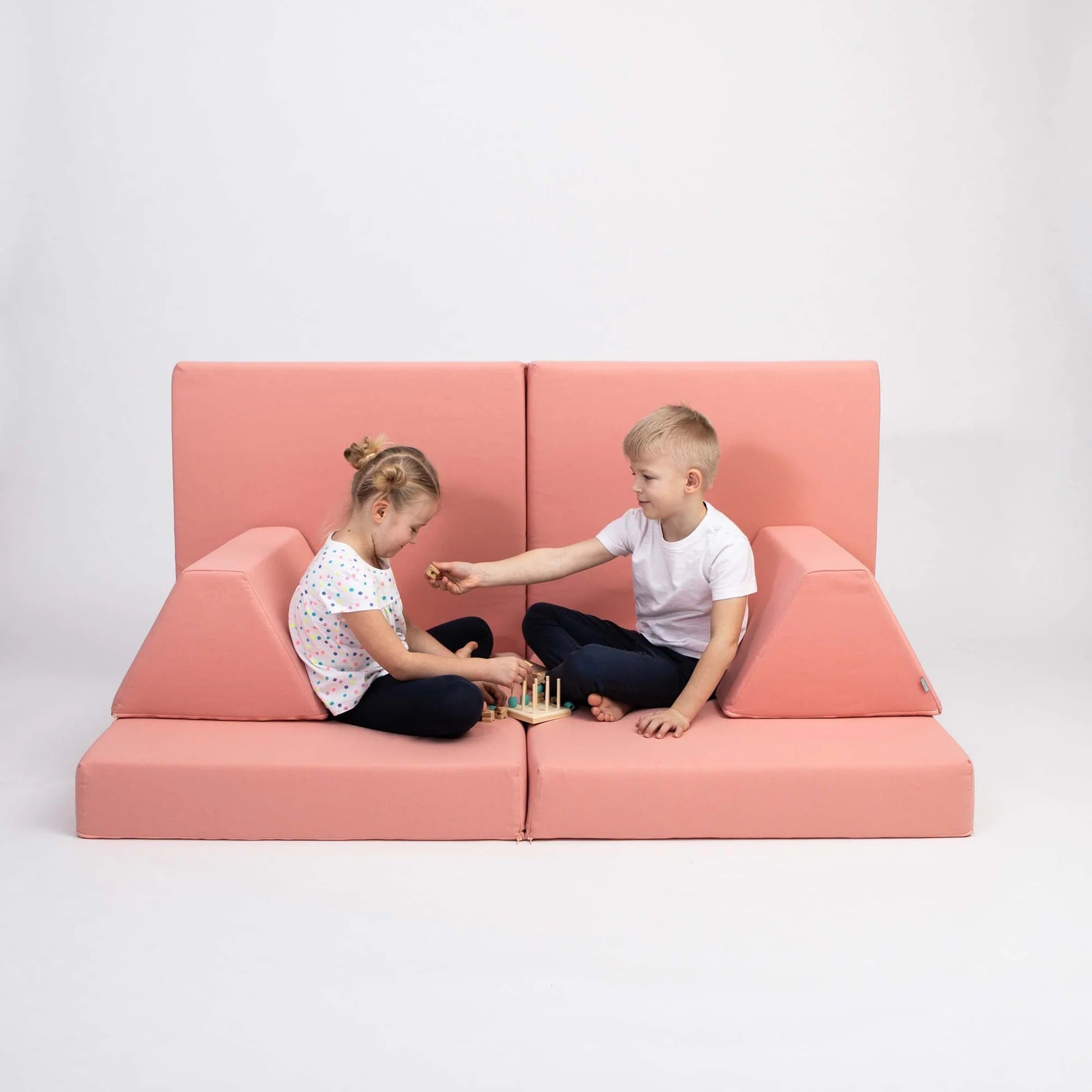 Speelbank kinderen, Oranje, modulair, Bank kinderkamer