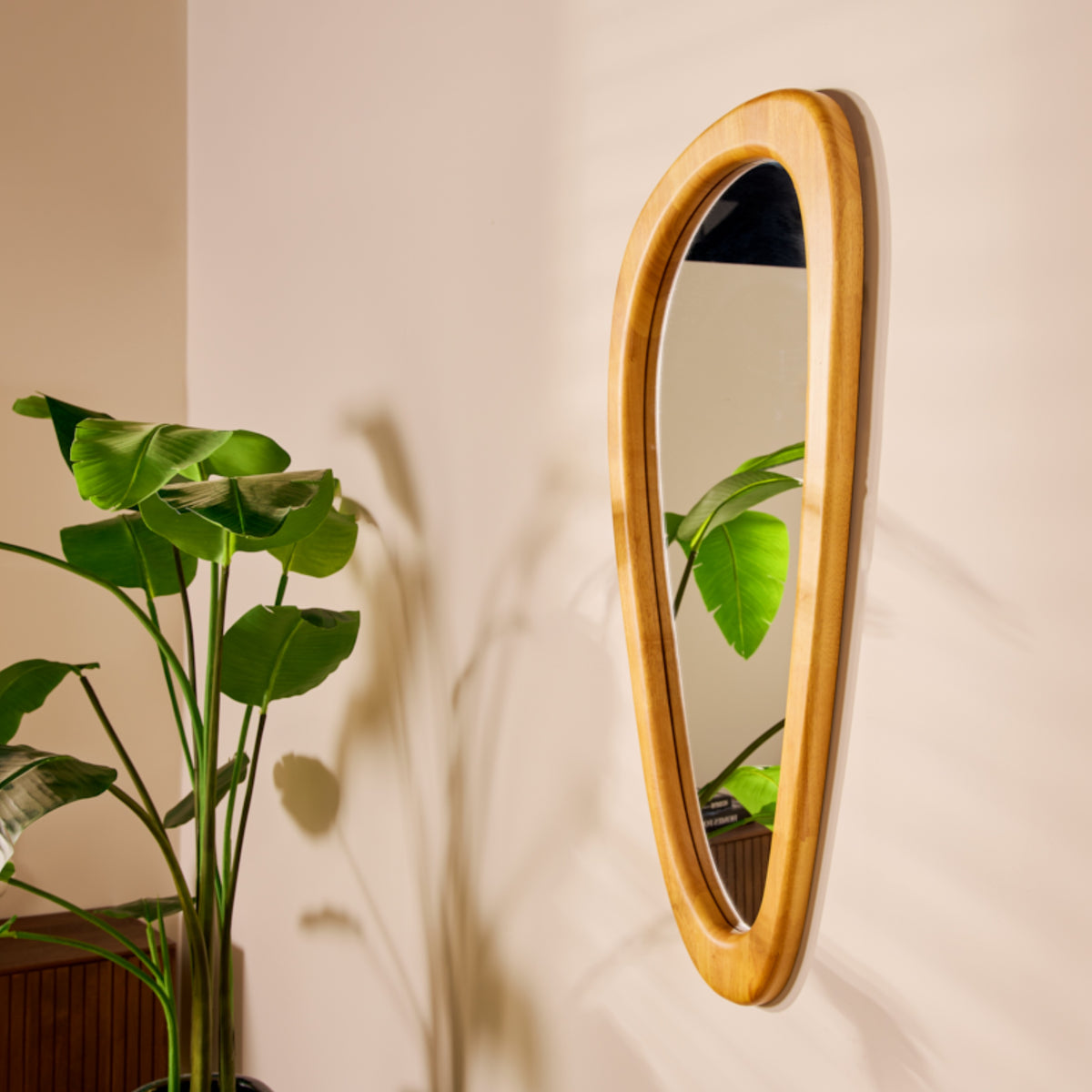 Organische spiegel Fred - hout 180 cm