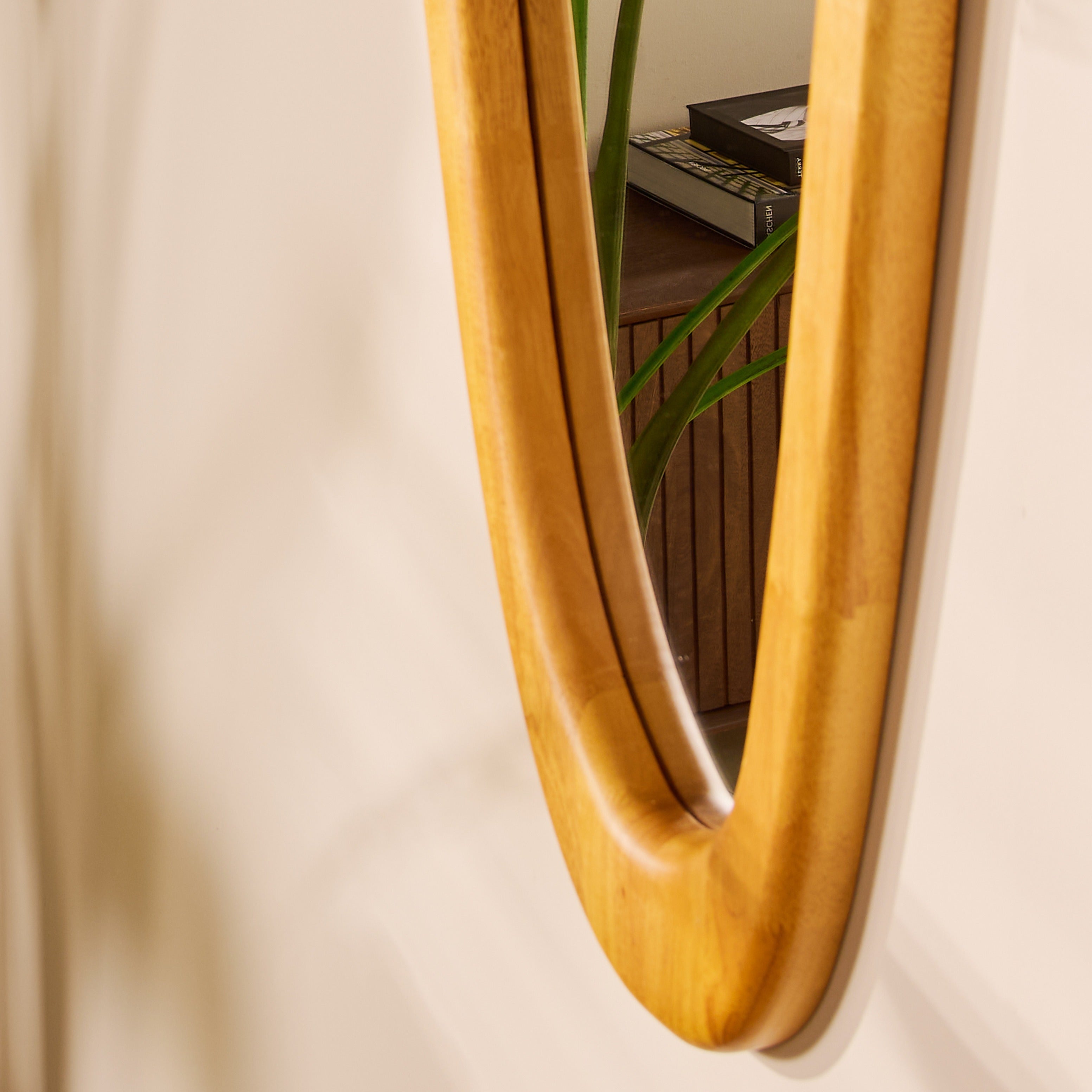 Organische Spiegel Fred - Hout 120cm