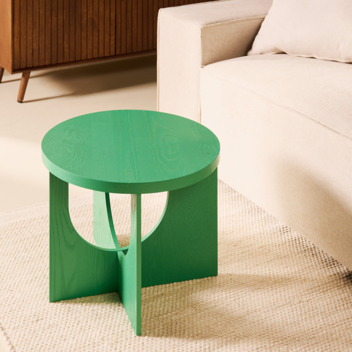 Bijzettafel Oscar - Groen Ø50cm